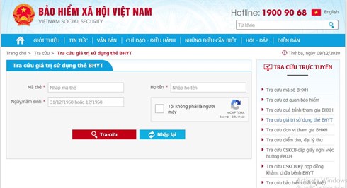 Cách tra cứu giá trị sử dụng thẻ Bảo hiểm y tế mới nhất 